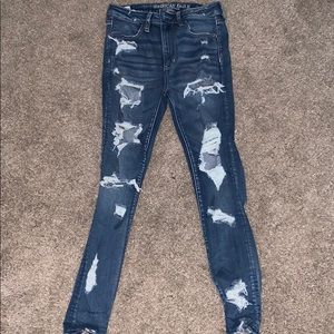 American Eagle Super skinny ripped jeans